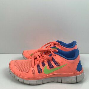 Nike Free 5.0 Shoes Womens Size 7 Atomic Pink Flash Lime Running